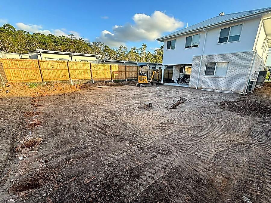 Site cut on a Sunshine Coast property