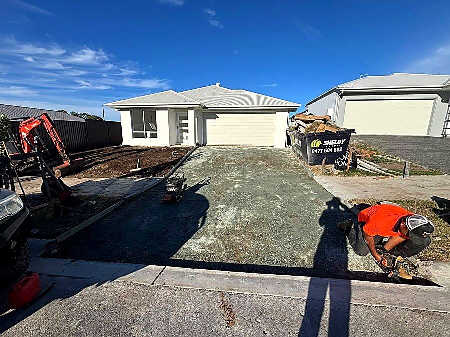 Finished driveway crossover in North Brisbane